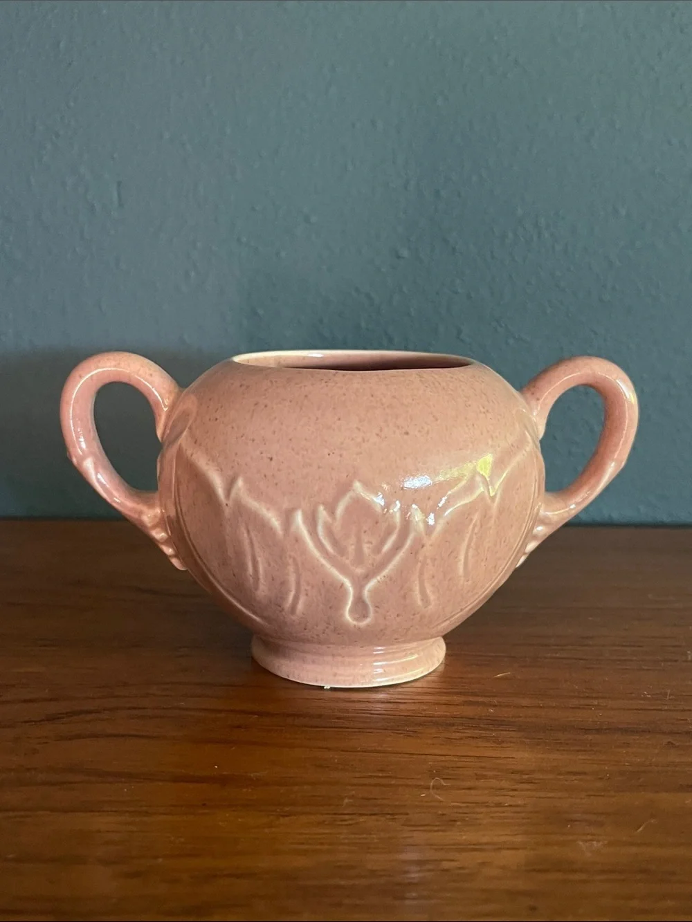 Steubenville Woodfield Coral Sugar Bowl